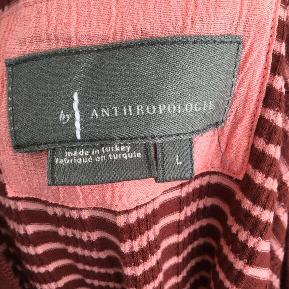 by Anthropologie V-Neck Striped Top l - Picture 6 of 8